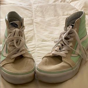 Vans Off the Wall Mint Green High Tops